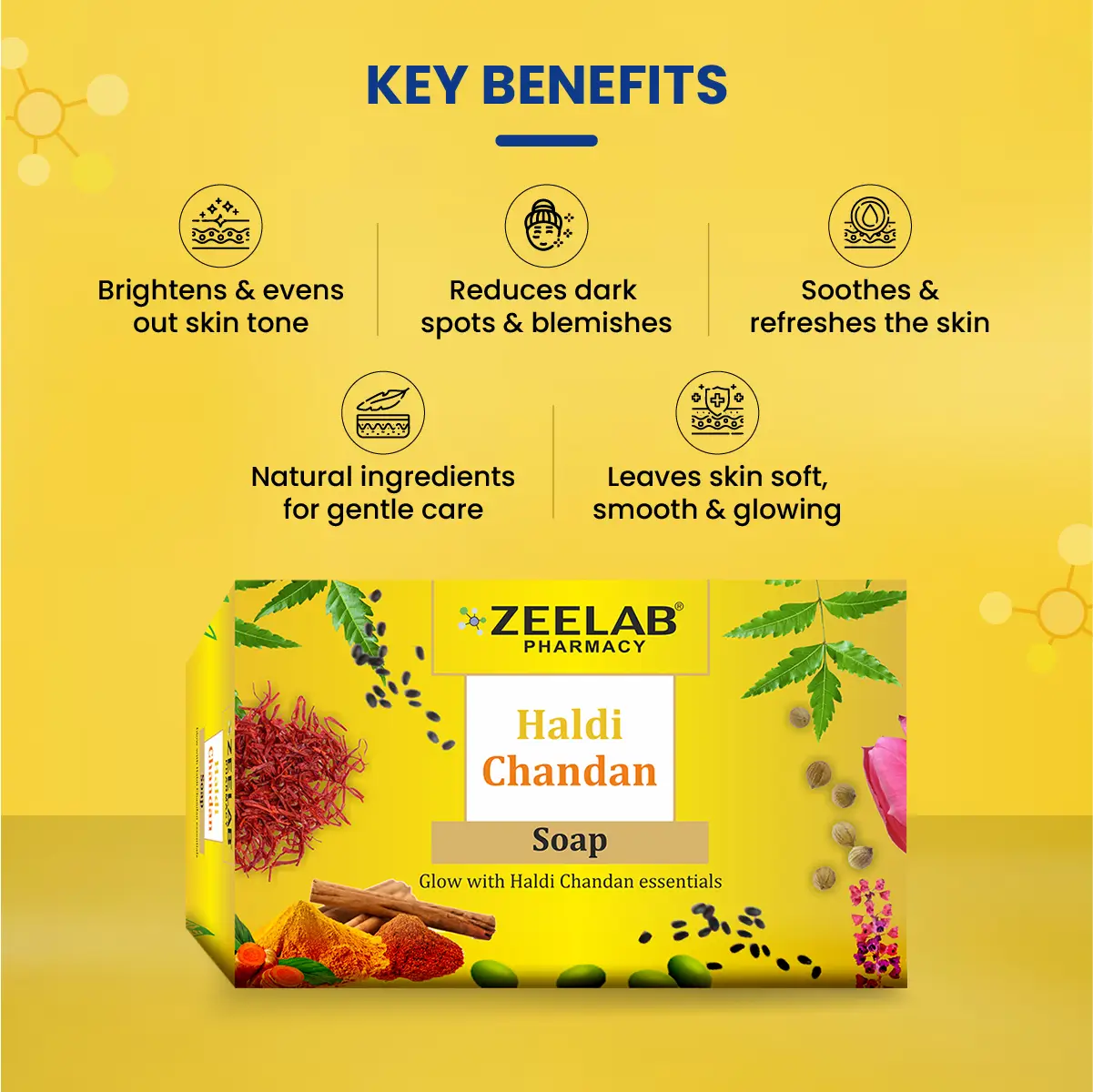Roopkali Haldi Chandan Soap | Helps Brighten, Soothe & Nourish Skin